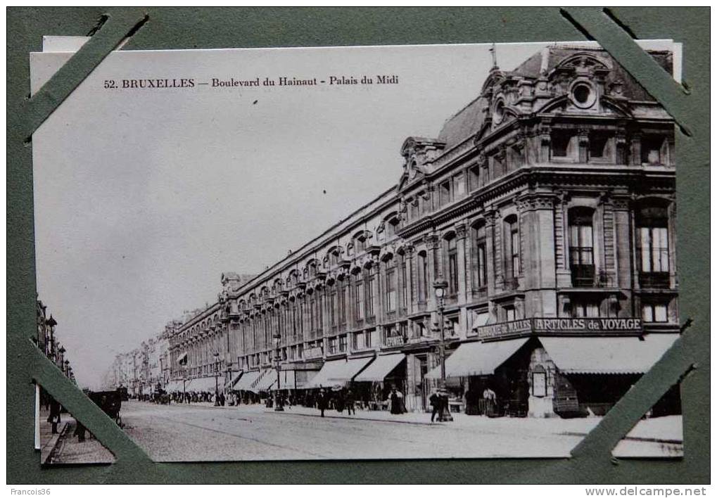 Carnet Mini Album De 12 Vues De Bruxelles - Tir National Nouvel Entrepot  Avenue Du Midi Rond Point Rue De La Loi  Etc.. - Vervoer (ondergronds)