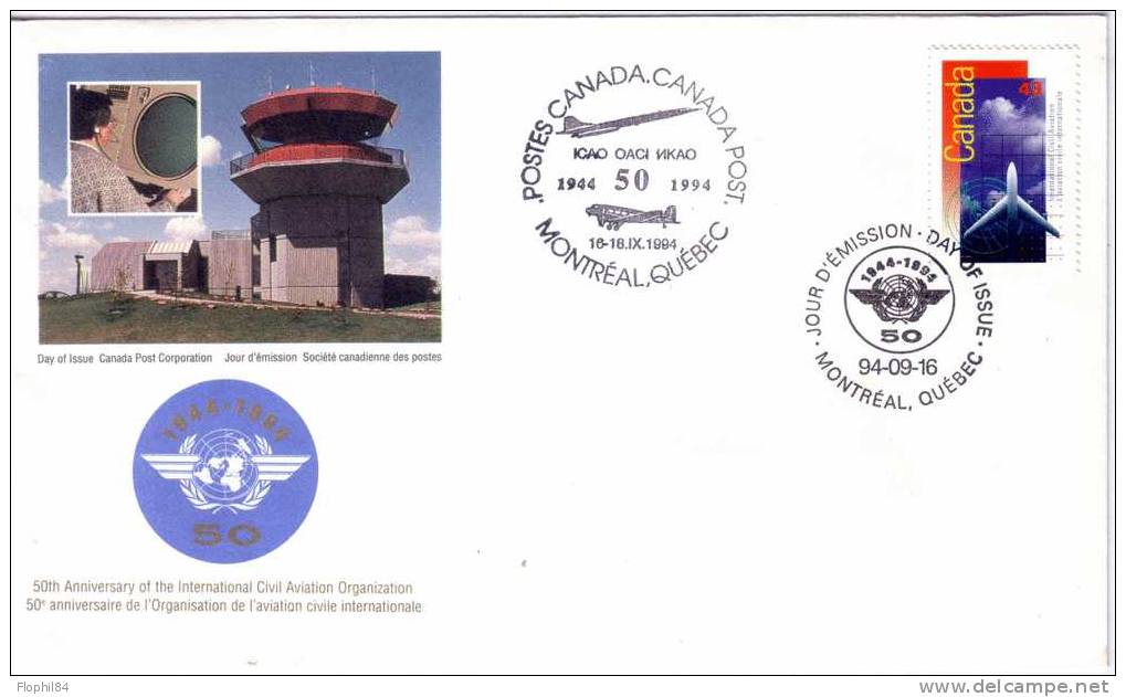 CANADA-MONTREAL QUEBEC-16-9-1994 - First Flight Covers