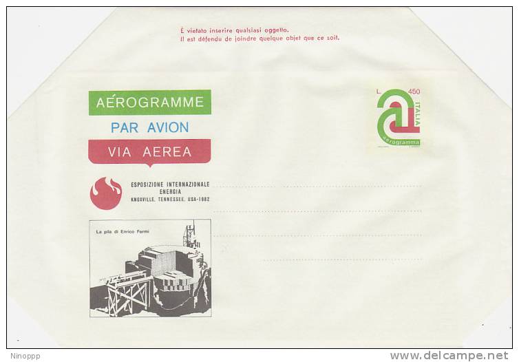 Italy-1982 A16 International Energy Exposition Knoxville  Unused Aerogramme - Collections