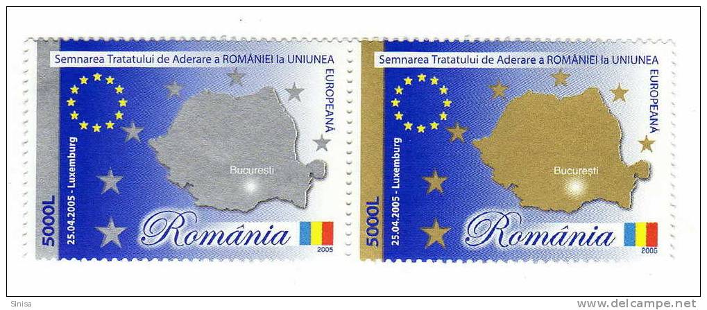 Romania / Romania In EU / Geography / Maps / Flags - Ongebruikt