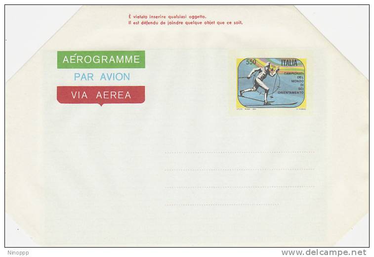 Italy-1984 A 21 World Skiing Championship Unused Aerogramme - Collections