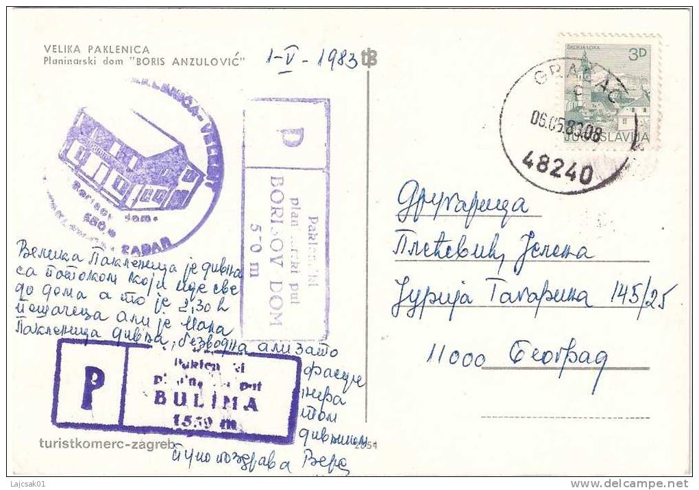 Velika Paklenica,Croatia,Mountaineer House,with Special Cancels,2 Scans - Alpinisme