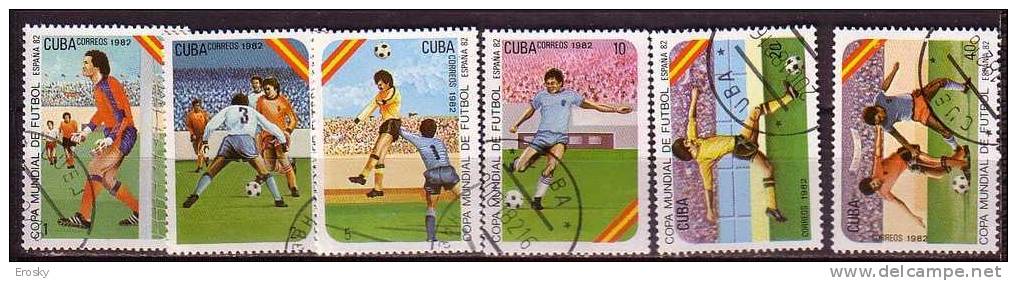 G0658 - CUBA Yv N°2322/27 NOT COMPLETE FOOTBALL - Usati