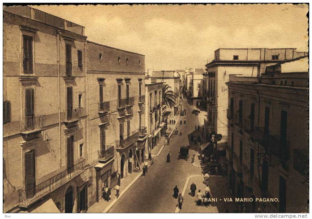 TRANI  BARI PUGLIA   VIAGGIATA  COME DA FOTO IMMAGINE OPACA - Trani