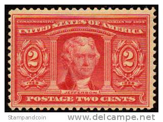 US #324 Mint Never Hinged 2c Louisiana Purchase Expo From 1904 - Neufs