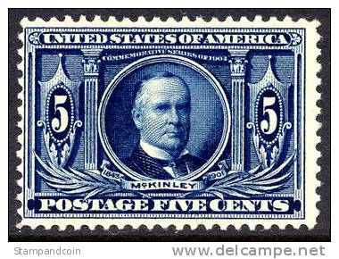 US #326 Mint Never Hinged 5c Louisiana Purchase Expo From 1904 - Nuevos