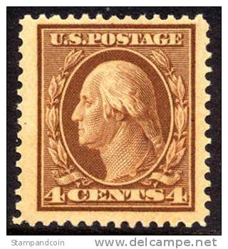 US #334 Mint Never Hinged 4c Washington From 1908 - Unused Stamps