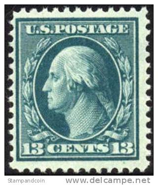 US #339 Mint Hinged 13c Washington From 1909 - Unused Stamps