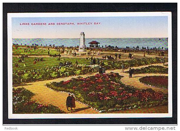 Postcard - Whitley Bay Northumberland - Links Gardens & Cenotaph War Memorial - Ref 460 - Other & Unclassified