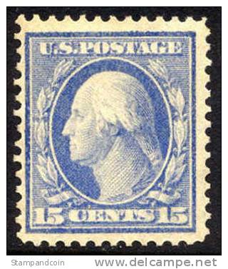 US #340 Mint Hinged 15c Washington From 1908 - Unused Stamps