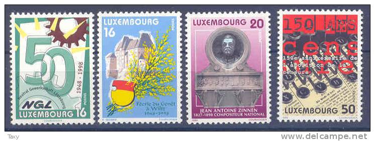 Luxembourg ** Y&T 1390-93 - Ungebraucht