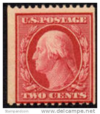 US #349 Mint Never Hinged 2c Washington Coil From 1909 - Unused Stamps