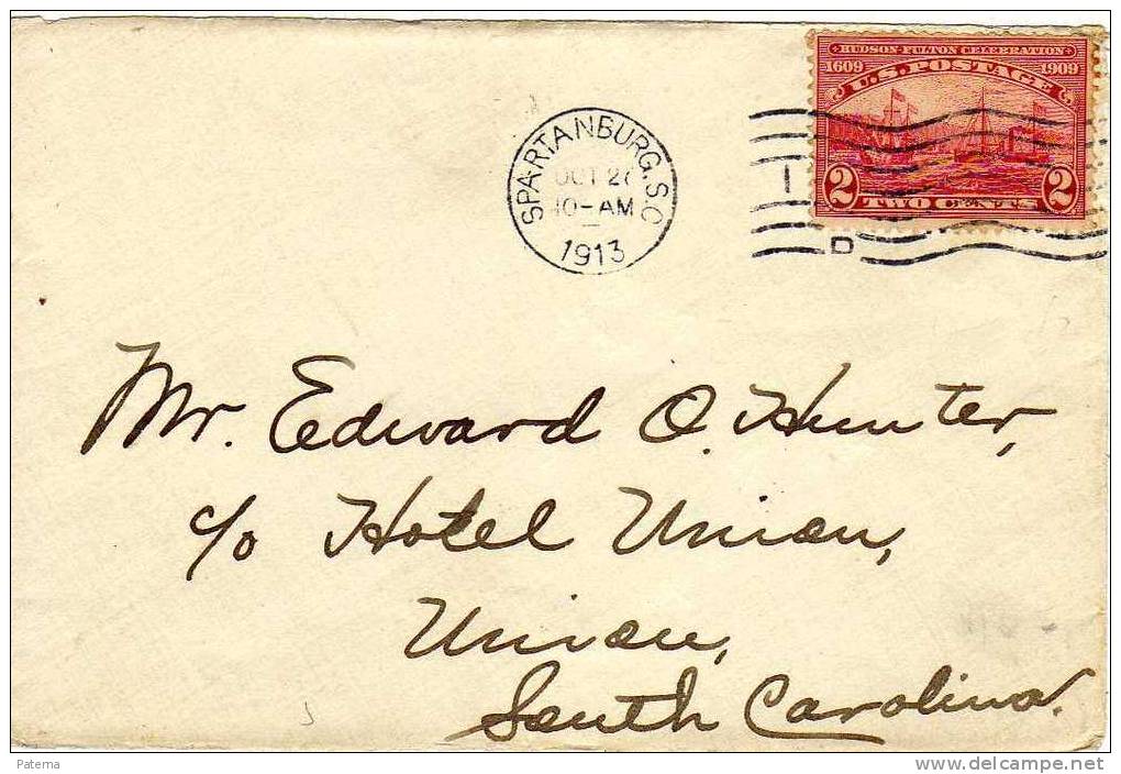 Carta, SPARTANBURG ( Estados Unidos) 1913, Cover,letter - Briefe U. Dokumente