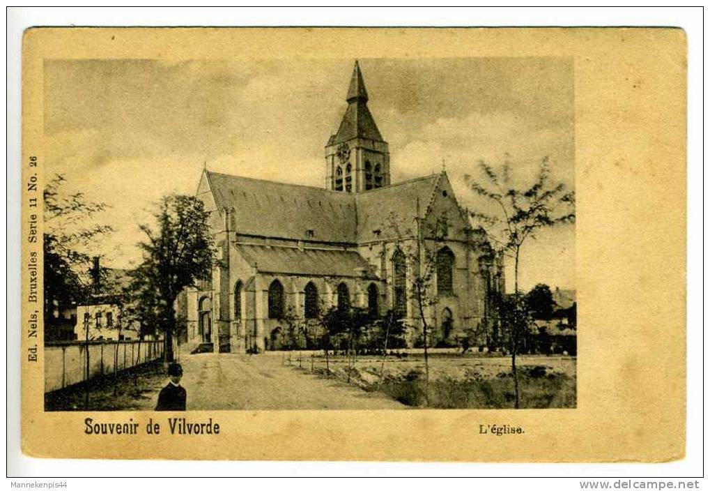 Souvenir De Vilvorde - L'église - Ed. Nels Serie 11 N° 26 - Loten, Series, Verzamelingen