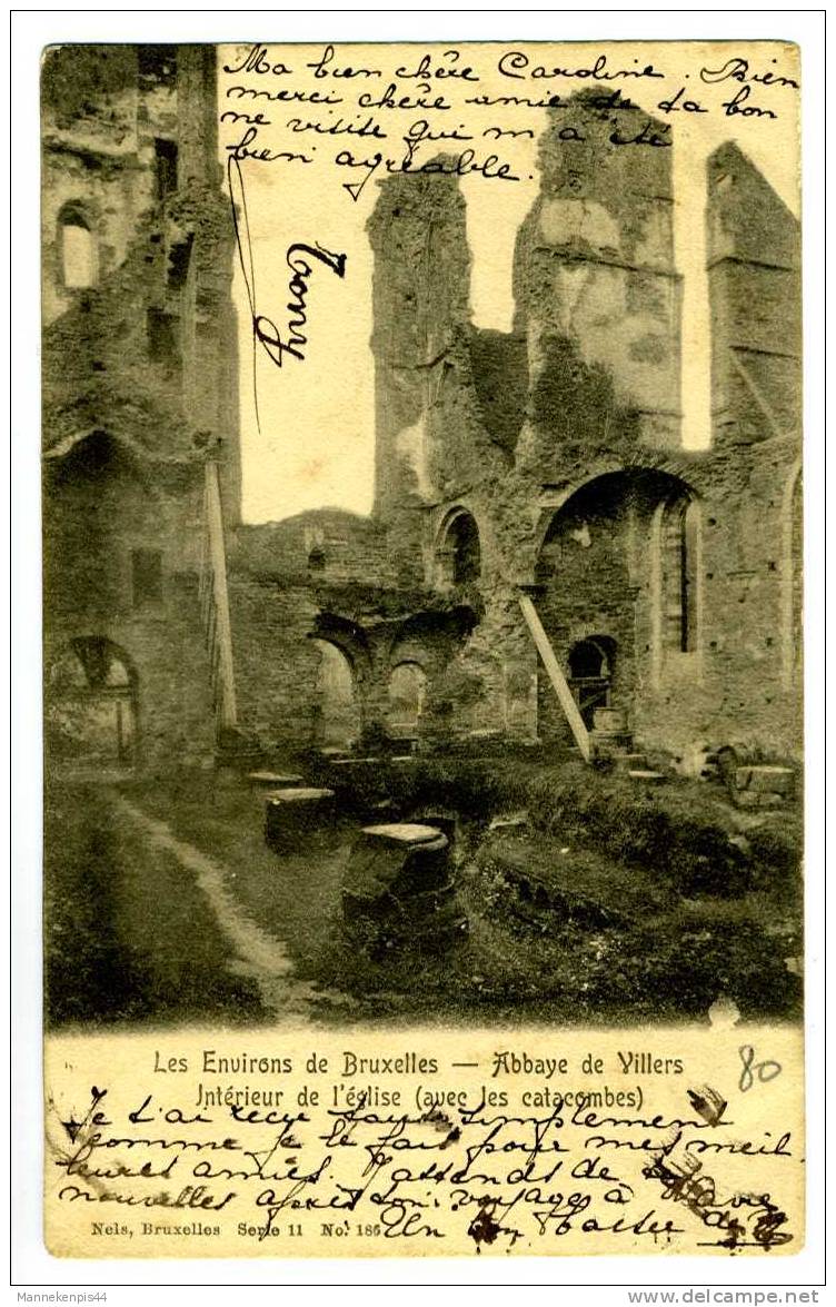 Les Environs De Bruxelles - Abbaye De Villers - Intérieur De L'église (avec Les Catacombes) - Nels Serie 11 N° 186 - Lots, Séries, Collections