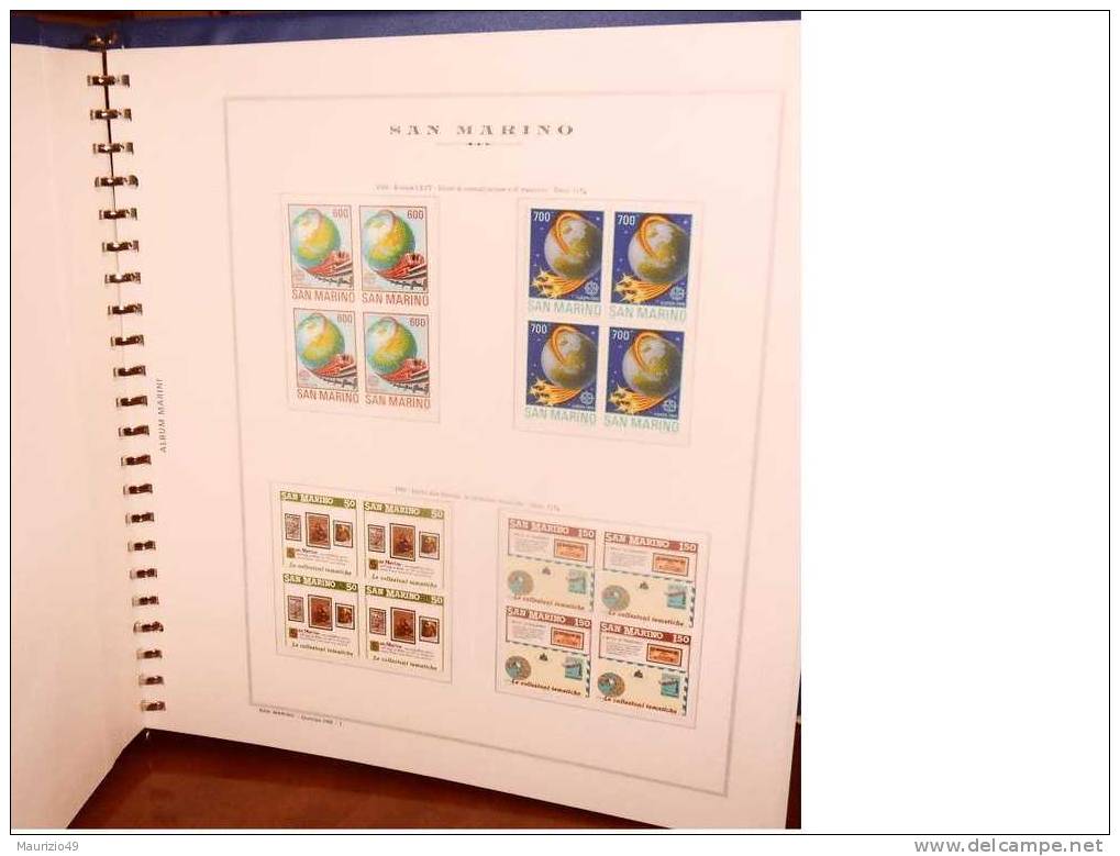SAN MARINO 1988 COMPLETO - QUARTINE NUOVE CON GOMMA IN FOGLI MARINI PERFETTI - Unused Stamps