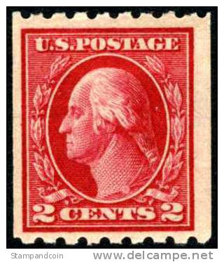 US #411 XF Mint Hinged 2c Washington Coil From 1912 - Unused Stamps