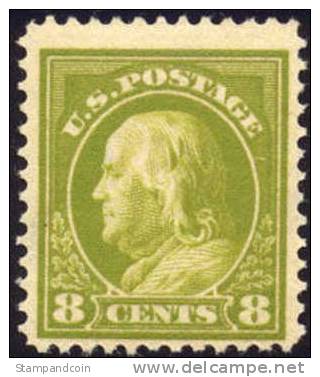 US #414 Mint Hinged 8c Franklin From 1912 - Neufs