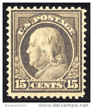 US #418 Mint Never Hinged 15c Franklin From 1912 - Unused Stamps