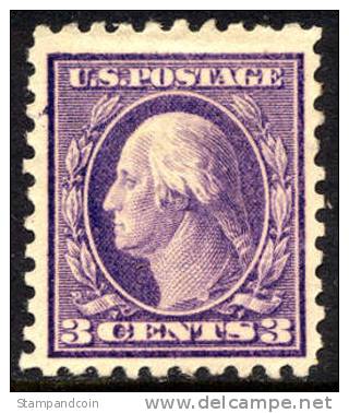 US #426 XF Mint Hinged 3c Washington From 1914 - Neufs