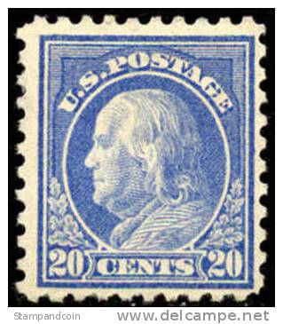 US #438 Mint Hinged 20c Franklin From 1914 - Nuovi