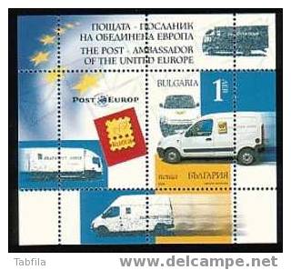 BULGARIA / BULGARIE - 2006 - La Post - Ambassadeur De L´Europe Unie - Bl. Deficite - 9000 Tir. - Bussen