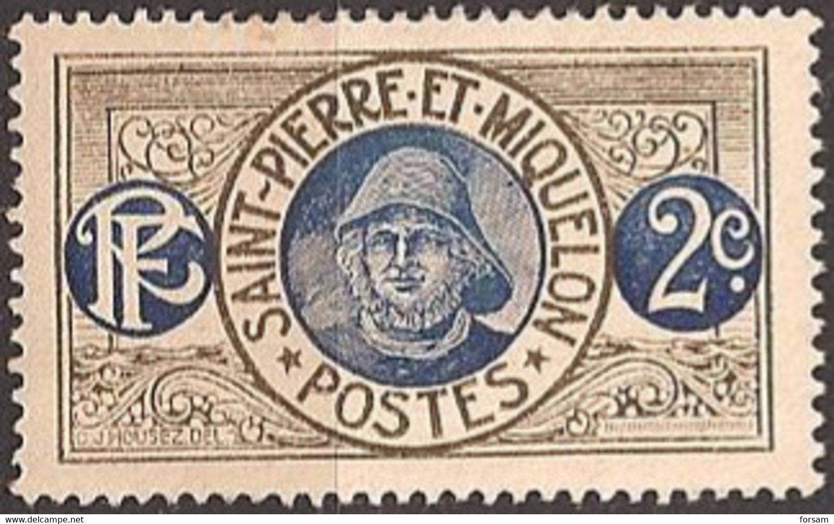 SAINT-PIERRE And MIQUELON..1909/17..Michel # 74...MH. - Unused Stamps