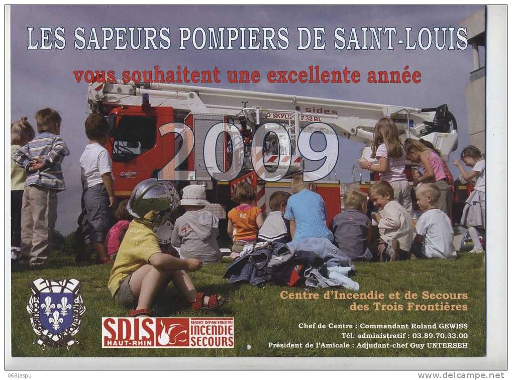 Calendrier Personnalisé Pompier 2009 SDIS Saint-louis - Formato Grande : 2001-...