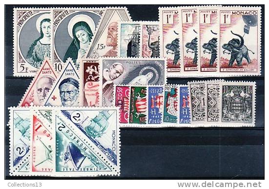 MONACO - 24 Timbres* - Unused Stamps