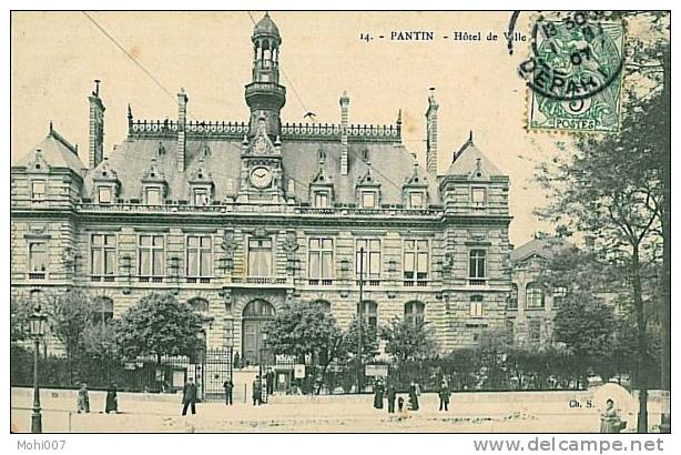 PANTIN (SEINE ST DENIS) - BELLE CPA ANIMÉE, ÉCRITE, TIMBRÉE ET VOYAGÉE DE 1907 - Pantin