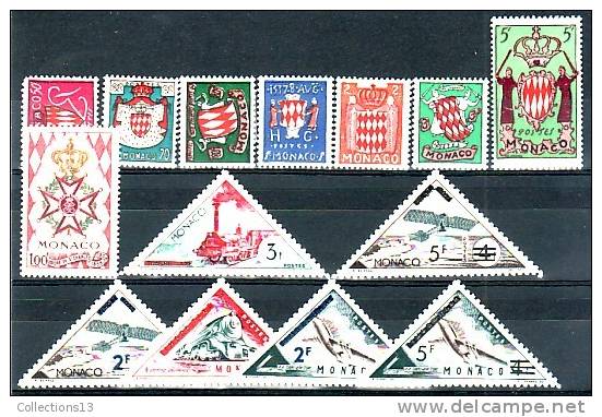 MONACO - 14 Timbres* - Ongebruikt