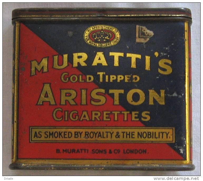 PORTA SIGARETTE PUBBLICITA MURATTI GOLD TIPPED ARISTON CIGARETTES - Boites à Tabac Vides