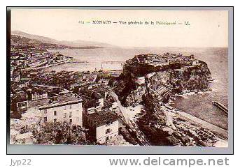 Jolie CP Ancienne Monaco Vue Générale De La Principauté - Ed LL. 214 - Multi-vues, Vues Panoramiques