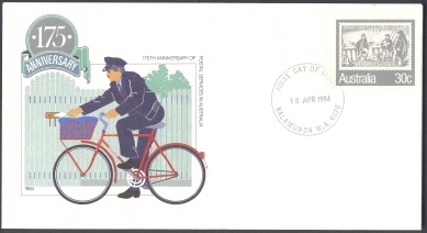 Australia 1984 PSE - Postal Services - Postman Of Bicycle - Poststempel