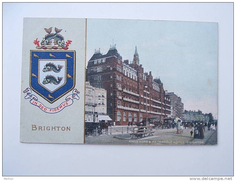 Sussex King's Road - Hotel Metropole - Brighton - Coat Of Arms Cca 1910's  - F D54260 - Brighton