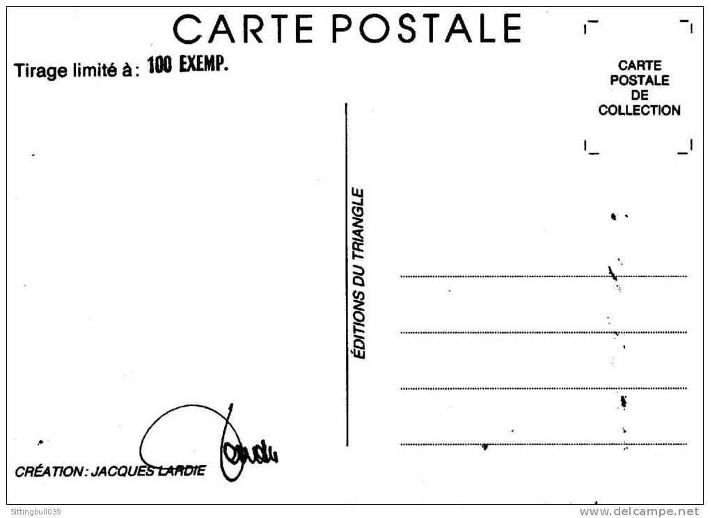 TINTIN.  RARE SERIE COMPLÈTE DE 6 CP PIRATES POUR ANGOULÊME 1995. CREATION DE J. LARDIE. TIRAGE LTE A 100 EX SIG. - Postcards