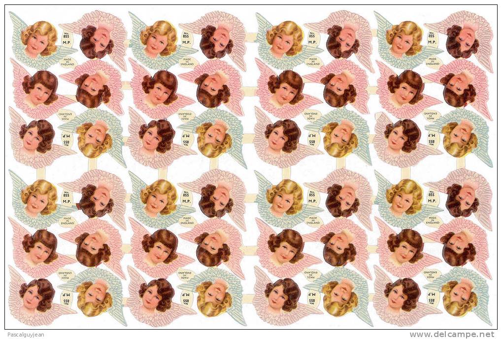 PLANCHE DE 48 DECOUPIS ANGES - DIE-CUT - Anges