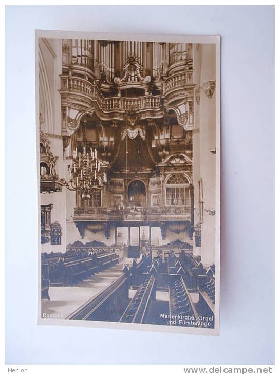 Rostock - Marienkirche Orgel Organ   FOTO-AK   Cca 1930's    - VF D54292 - Rostock