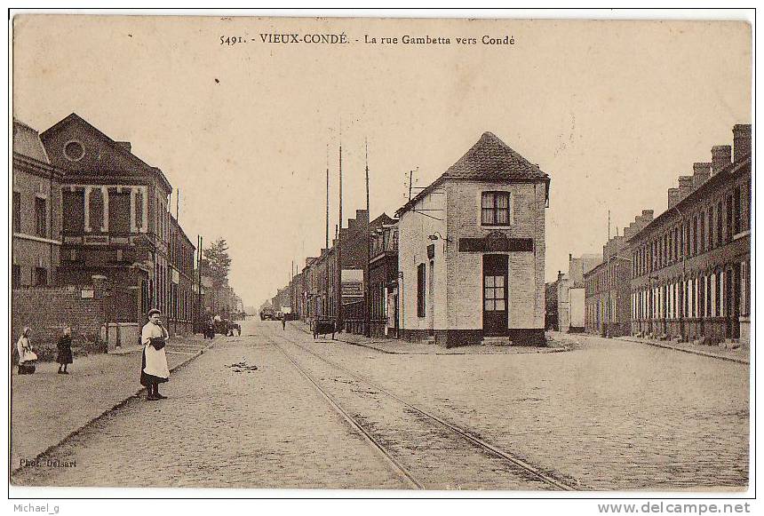 Vieux-Condé - La Rue Gambetta Vers Condé - Animation - Vieux Conde