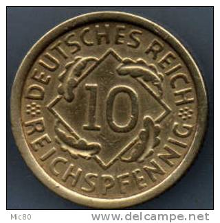 Allemagne 10 Pfennig 1930 A Ttb - 10 Renten- & 10 Reichspfennig