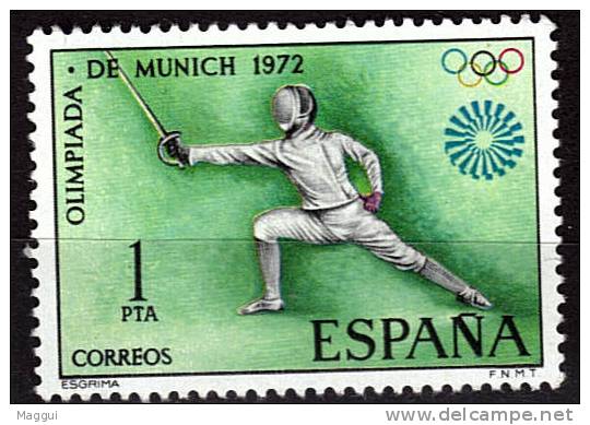 ESPAGNE   N°  1752  * *    Jo 1972   Escrime - Fencing