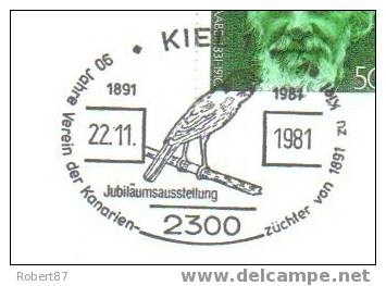 Oblitération  Illustrée (illustrated Postmark) - ALLEMAGNE FEDERALE - Oiseau : Passereau - Oblitérations & Flammes