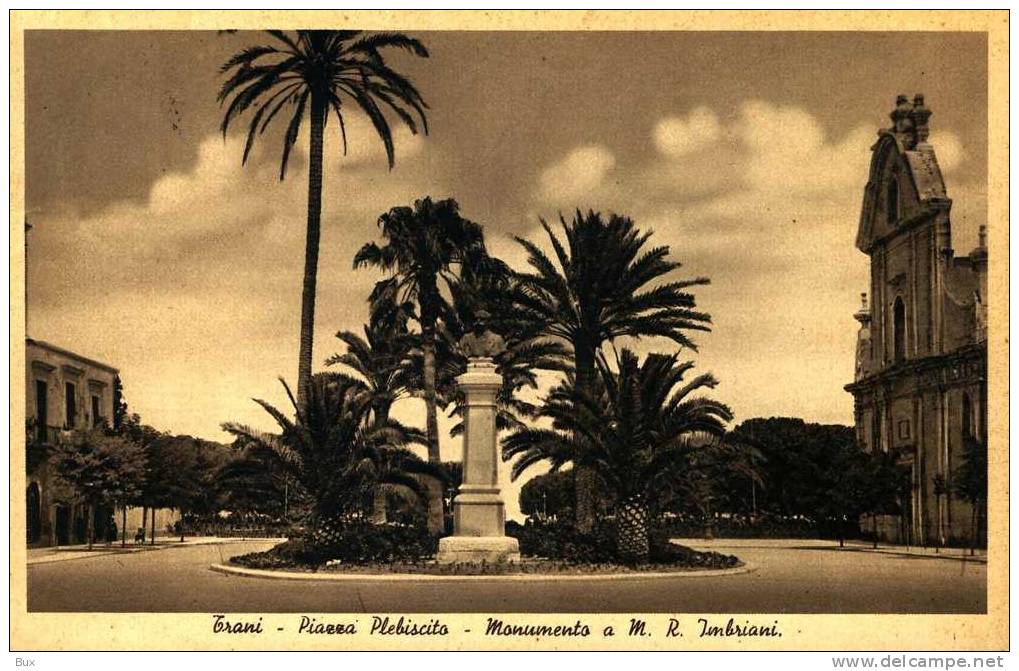 TRANI   BARI PUGLIA    VIAGGIATA COME DA FOTO FORMATO PICCOLO IMMAGINE OPACA - Trani