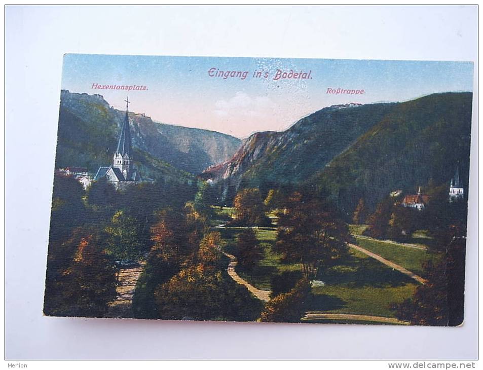 Eingang Im Bodetal  - Hexentanzplatz - Rosstrappe    Cca 1910's    - VF D54328 - Thale