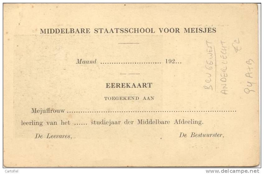 ANDERLECHT-FV TOUSSAINT VAN BOELAERE- SCHRIJVER - GEBOREN 19/02/1875-2 SCANS - Anderlecht