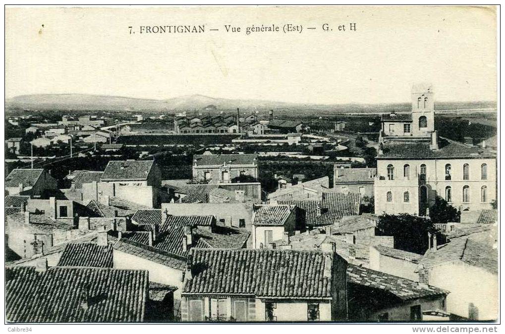 FRONTIGNAN Vue Générale ( 1916) - Frontignan