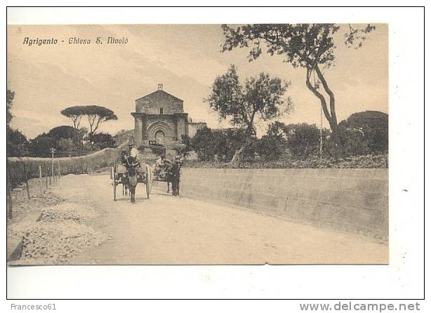 Sicilia AGRIGENTO Chiesa San Nicolò Carro Nuova Primi '900 - Agrigento