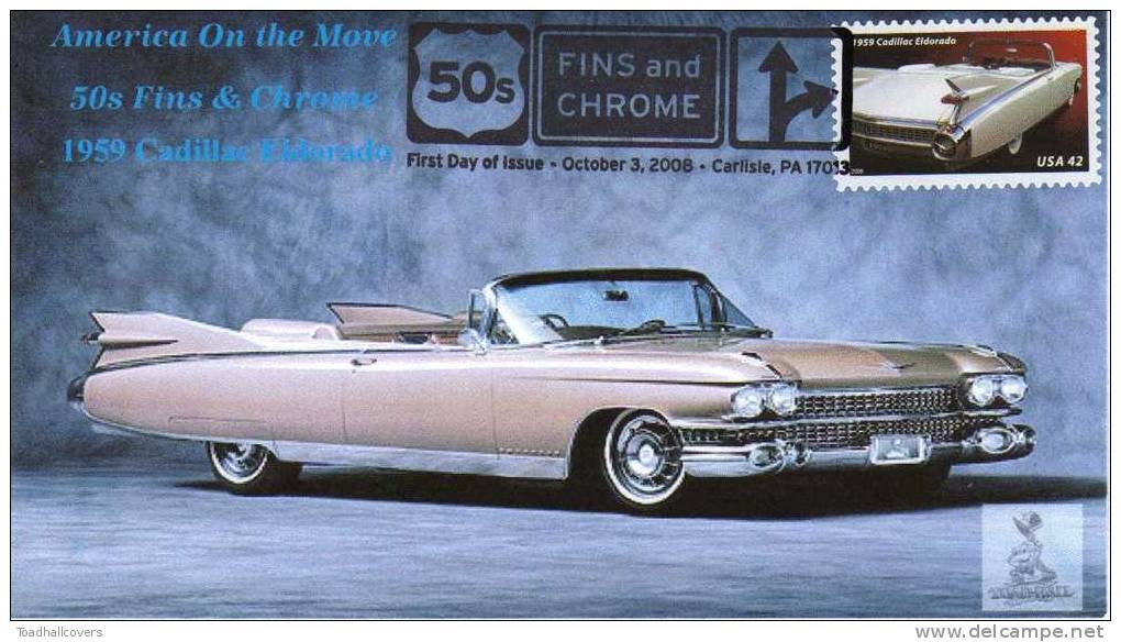 50s Fins & Chrome First Day Cover #1, From Toad Hall Covers! - 2001-2010