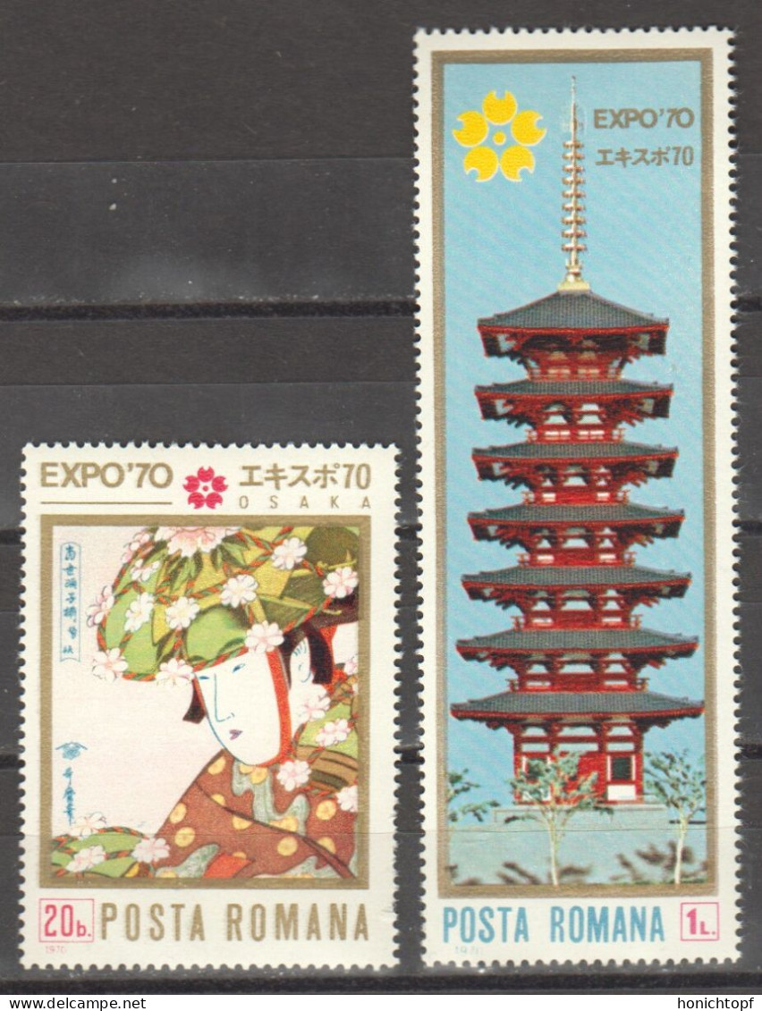 Rumänien; 1970; Michel 2838/9 **; Osaka - Unused Stamps