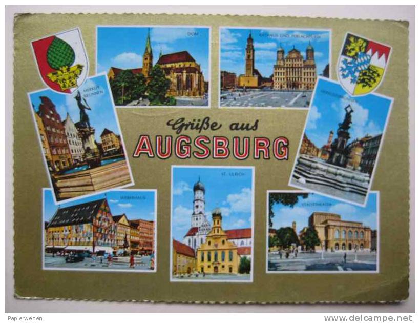 Augsburg - Mehrbildkarte Mit Wappen - Augsburg